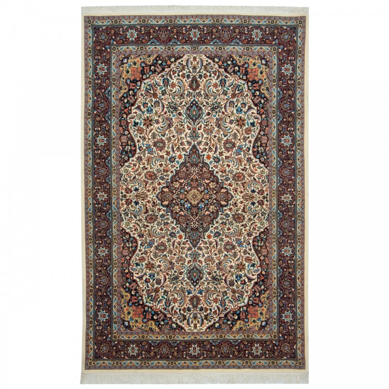 Handwoven Carpet, Corner Medallion Layout, Wool on Silk Warp, Kashan, 140 × 220 cm Ref 10300841