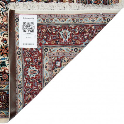 Handwoven Carpet, Corner Medallion Layout, Wool on Silk Warp, Kashan, 140 × 220 cm Ref 10300841