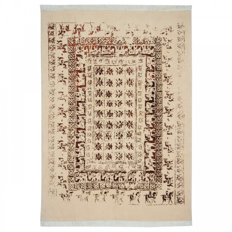 Handwoven Carpet, All-over Layout, Wool and Silk on Cotton Warp, Tabriz, 150 × 200 cm Ref 10300842