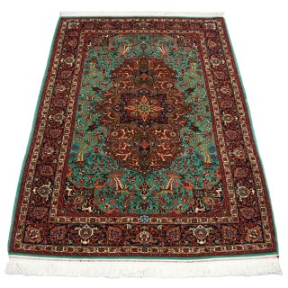 Handwoven Carpet, Corner Medallion Layout, Wool on Cotton Warp, Tabriz, 146 × 220 cm Ref 10300843