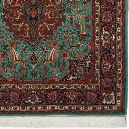 Handwoven Carpet, Corner Medallion Layout, Wool on Cotton Warp, Tabriz, 146 × 220 cm Ref 10300843