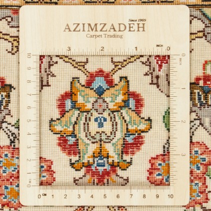 Handwoven Carpet, Corner Medallion Layout, Wool and Silk on Cotton Warp, Tabriz, 100 × 150 cm Ref 10100845