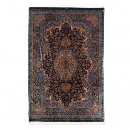 Handwoven Carpet, Corner Medallion Layout, All Silk, Qom, 200 × 306 cm Ref 10601037
