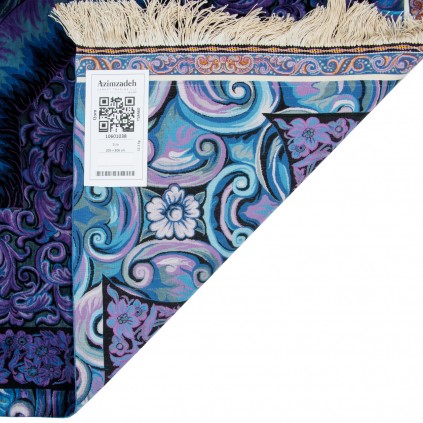 Handwoven Carpet, Corner Medallion Layout, All Silk, Qom, 205 × 306 cm Ref 10601038