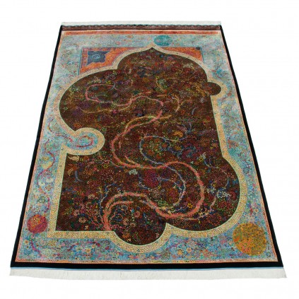 Handwoven Carpet, All-over Layout, All Silk, Qom, 193 × 300 cm Ref 10501039