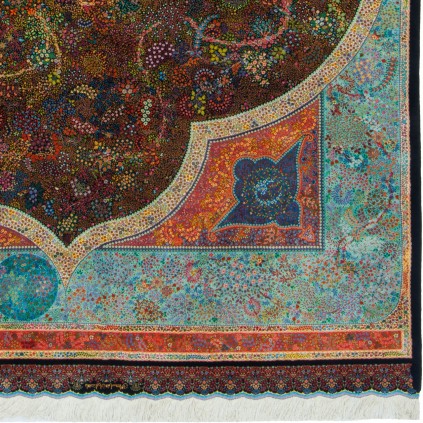 Handwoven Carpet, All-over Layout, All Silk, Qom, 193 × 300 cm Ref 10501039