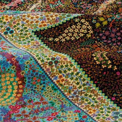 Handwoven Carpet, All-over Layout, All Silk, Qom, 193 × 300 cm Ref 10501039
