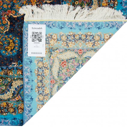 Handwoven Carpet, Corner Medallion Layout, All Silk, Qom, 195 × 300 cm Ref 10501040