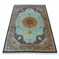 Handwoven Carpet, Corner Medallion Layout, All Silk, Qom, 192 × 290 cm Ref 10501084