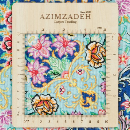 Handwoven Carpet, Corner Medallion Layout, All Silk, Qom, 192 × 290 cm Ref 10501084