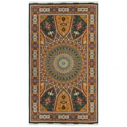 Handwoven Carpet, Dome Layout, Wool and Silk on Silk Warp, Tabriz, 393 × 696 cm Ref 12701117
