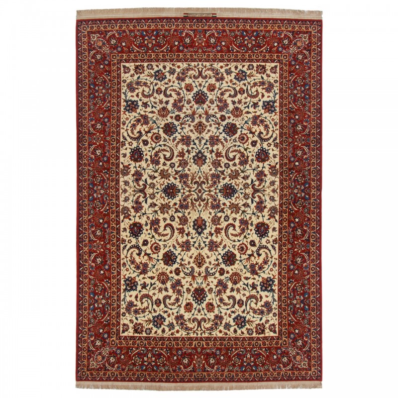 Handwoven Carpet, All-over Layout, Wool on Silk Warp, Isfahan, 260 × 380 cm Ref 10901456