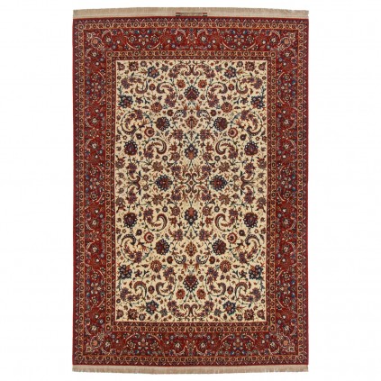 Handwoven Carpet, All-over Layout, Wool on Silk Warp, Isfahan, 260 × 380 cm Ref 10901457