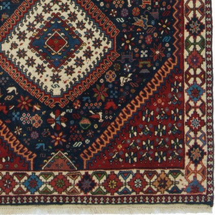 Handwoven Carpet, Square/Block Layout, All Wool, Shiraz, 100 × 195 cm Ref 10101478
