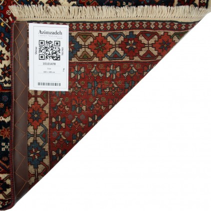 Handwoven Carpet, Square/Block Layout, All Wool, Shiraz, 100 × 195 cm Ref 10101478