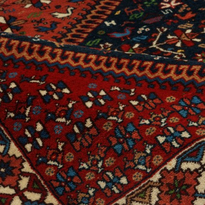 Handwoven Carpet, Square/Block Layout, All Wool, Shiraz, 100 × 195 cm Ref 10101478