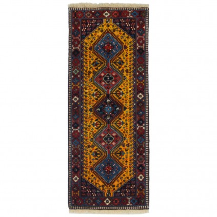 Handwoven Carpet, Square/Block Layout, All Wool, Shiraz, 80 × 200 cm Ref 10101479