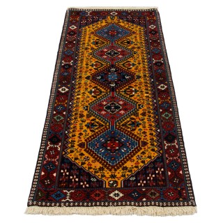 Handwoven Carpet, Square/Block Layout, All Wool, Shiraz, 80 × 200 cm Ref 10101479