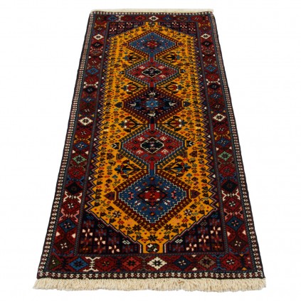 Handwoven Carpet, Square/Block Layout, All Wool, Shiraz, 80 × 200 cm Ref 10101479