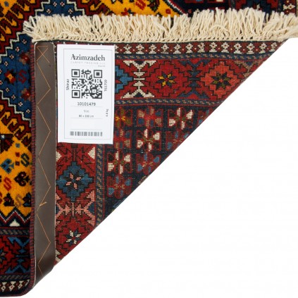 Handwoven Carpet, Square/Block Layout, All Wool, Shiraz, 80 × 200 cm Ref 10101479