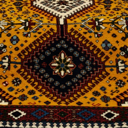 Handwoven Carpet, Square/Block Layout, All Wool, Shiraz, 80 × 205 cm Ref 10101482