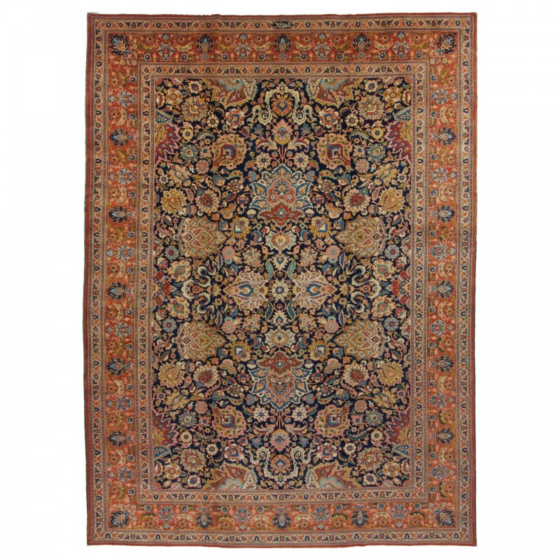 Old Handwoven Carpet, All-over Layout, Wool on Cotton Warp, Tabriz, 290 × 400 cm Ref 11100698