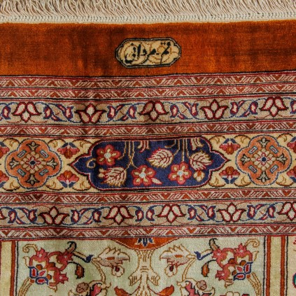 Handwoven Carpet, Dome Layout, All Silk, Qom, 600 × 1000 cm Ref 16000772