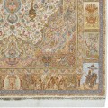 Handwoven Carpet, Corner Medallion Layout, Wool and Silk on Silk Warp, Tabriz, 200 × 305 cm Ref 10600958