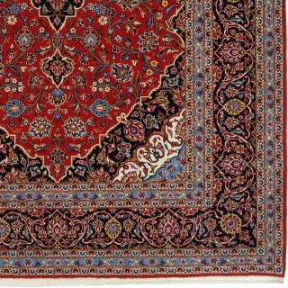 Handwoven Carpet, Corner Medallion Layout, All Wool, Kerman, 200 × 305 cm Ref 10601024