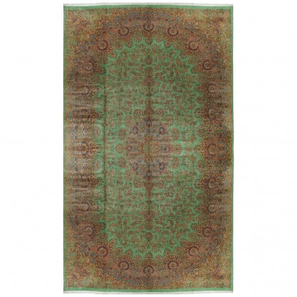 Handwoven Carpet, Medallion Layout, All Wool, Kerman, 600 × 1000 cm Ref 16001124