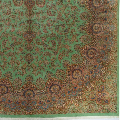 Handwoven Carpet, Medallion Layout, All Wool, Kerman, 600 × 1000 cm Ref 16001124