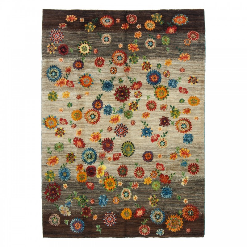 Handwoven Gabbeh, All-over Layout, All Wool, Shiraz, 176 × 246 cm Ref 50401300