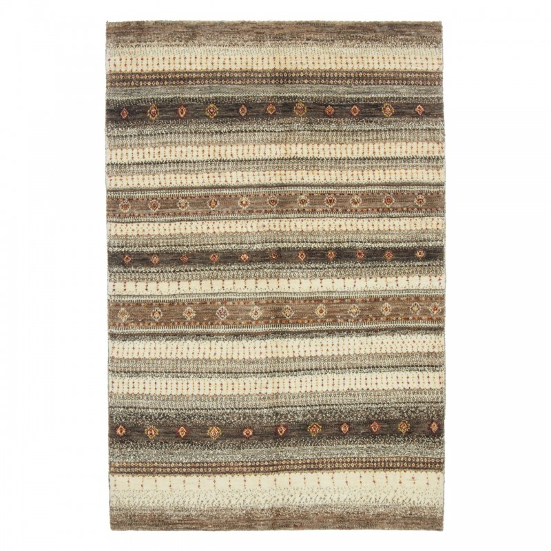 Handwoven Gabbeh, Border Motifs Layout, All Wool, Shiraz, 134 × 203 cm Ref 50201302
