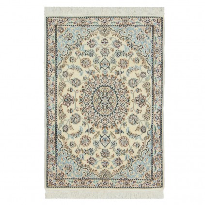 Handwoven Carpet, Corner Medallion Layout, Wool and Silk on Wool Warp, Nain, 82 × 115 cm Ref 10001335