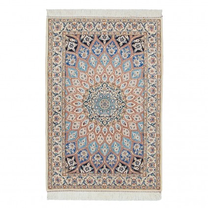 Handwoven Carpet, Dome Layout, Wool and Silk on Wool Warp, Nain, 92 × 127 cm Ref 10101342