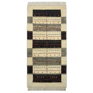 Handwoven Gabbeh, All-over Layout, All Wool, Shiraz, 82 × 170 cm Ref 50101356