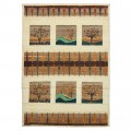 Handwoven Gabbeh, Framed Layout, All Wool, Shiraz, 132 × 184 cm Ref 50201374
