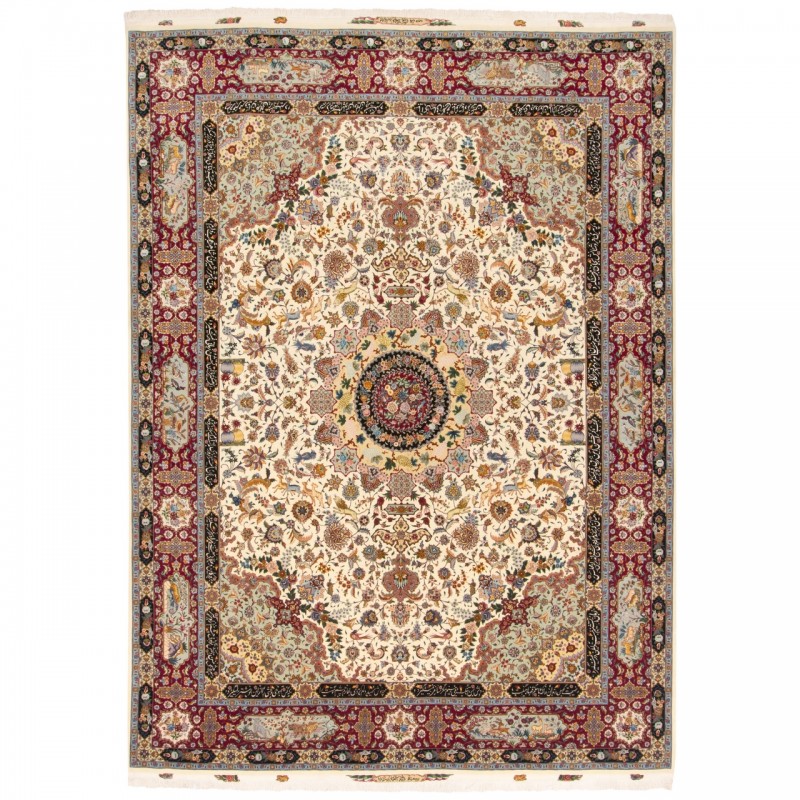 Handwoven Carpet, Corner Medallion Layout, Wool and Silk on Silk Warp, Tabriz, 300 × 400 cm Ref 11200669