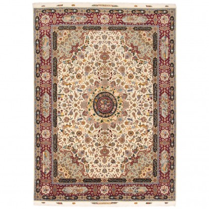 Handwoven Carpet, Corner Medallion Layout, Wool and Silk on Silk Warp, Tabriz, 300 × 400 cm Ref 11200669