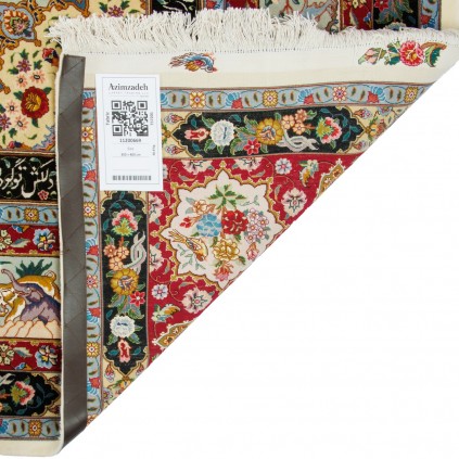 Handwoven Carpet, Corner Medallion Layout, Wool and Silk on Silk Warp, Tabriz, 300 × 400 cm Ref 11200669