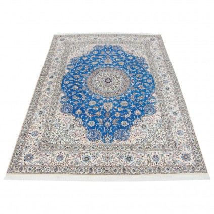 Handwoven Carpet, Corner Medallion Layout, Wool and Silk on Cotton Warp, Nain, 300 × 405 cm Ref 11200776