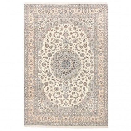Handwoven Carpet, Corner Medallion Layout, Wool and Silk on Cotton Warp, Nain, 253 × 366 cm Ref 10900793