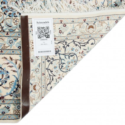 Handwoven Carpet, Corner Medallion Layout, Wool and Silk on Cotton Warp, Nain, 254 × 359 cm Ref 10900795