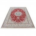 Handwoven Carpet, Corner Medallion Layout, Wool and Silk on Cotton Warp, Nain, 248 × 356 cm Ref 10800797