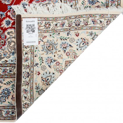 Handwoven Carpet, Corner Medallion Layout, Wool and Silk on Cotton Warp, Nain, 248 × 356 cm Ref 10800797