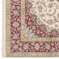 Handwoven Carpet, Corner Medallion Layout, Wool and Silk on Cotton Warp, Nain, 247 × 346 cm Ref 10800798