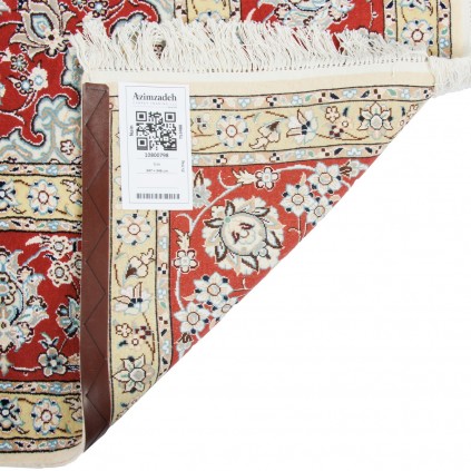 Handwoven Carpet, Corner Medallion Layout, Wool and Silk on Cotton Warp, Nain, 247 × 346 cm Ref 10800798