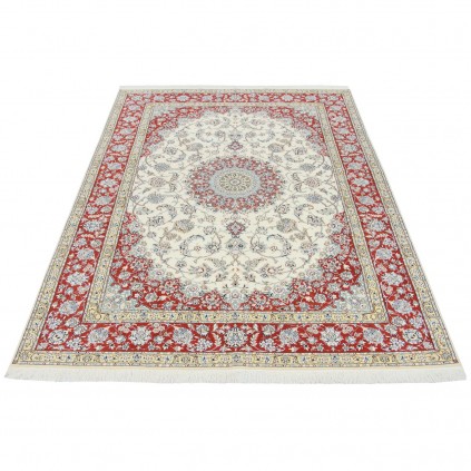Handwoven Carpet, Corner Medallion Layout, Wool and Silk on Cotton Warp, Nain, 250 × 350 cm Ref 10800799