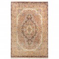 Handwoven Carpet, Corner Medallion Layout, All Silk, Qom, 245 × 360 cm Ref 10800802