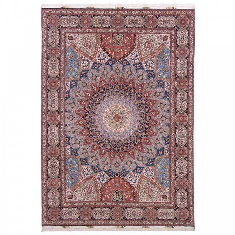Handwoven Carpet, Dome Layout, Wool and Silk on Silk Warp, Tabriz, 247 × 358 cm Ref 10800809